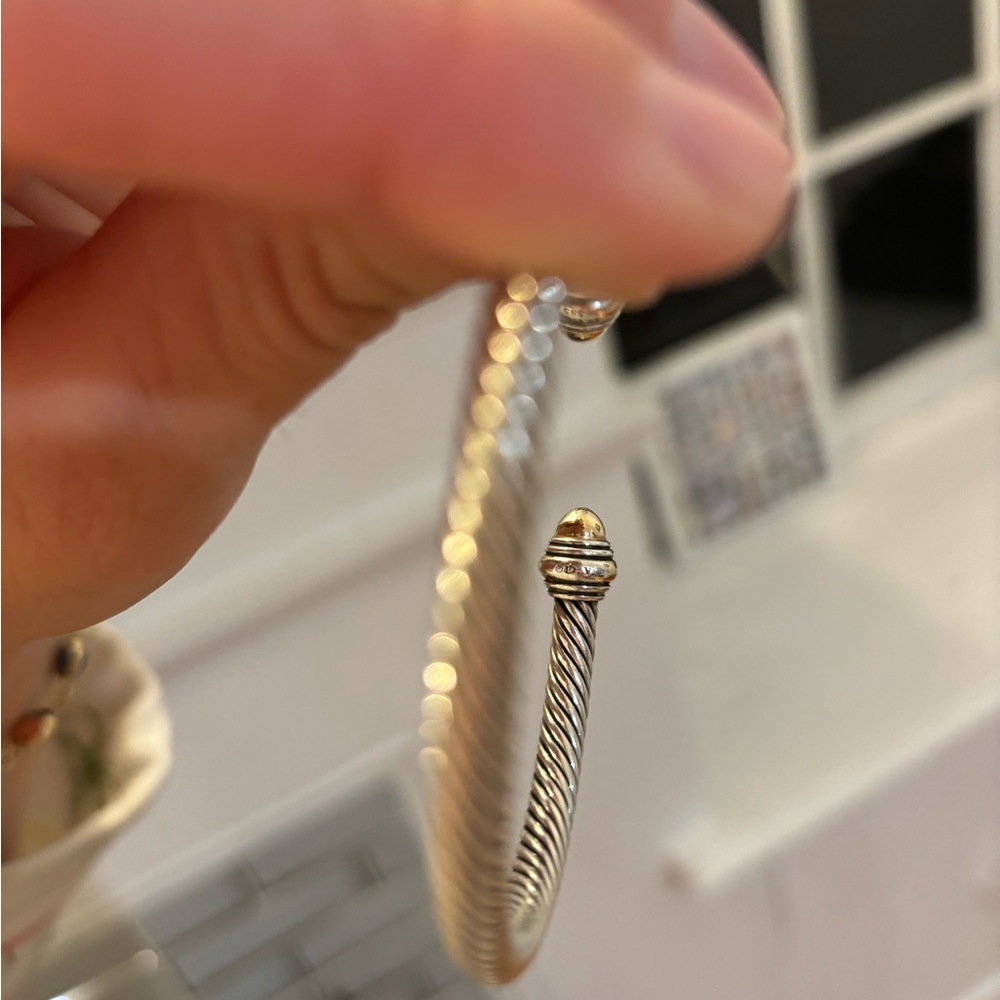 David Yurman Classic Cable Bracelet 14k Gold and Sterling Silver - Picture 5 of 5